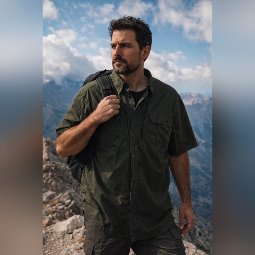 Blackhawk Olive Green Tactical Button Down Shirt XL | Rugged Outdoor Utility Shi